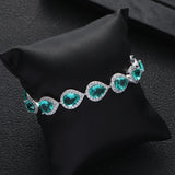 CZ Geometric Water Drop Cuff Bracelet for Wedding S0584