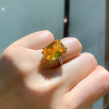Adjustable Green Paraiba Tourmaline Ring CZ