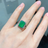 Adjustable Green Paraiba Tourmaline Ring CZ