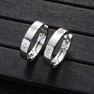 Zircon Hoop Earrings Wedding CZ Bridal Earring Hot E365