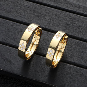 Zircon Hoop Earrings Wedding CZ Bridal Earring Hot E365