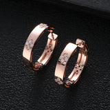 Zircon Hoop Earrings Wedding CZ Bridal Earring Hot E365