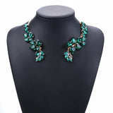 Crystal Open Choker Necklace Vintage Ethnic Statement Collar Jewelry