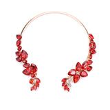 Crystal Open Choker Necklace Vintage Ethnic Statement Collar Jewelry