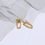 925 Silver Tassel Chain Stud Earrings Women Gift