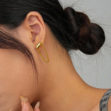 925 Silver Tassel Chain Stud Earrings Women Gift