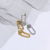 925 Silver Tassel Chain Stud Earrings Women Gift