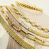 Crystal Snake Chain Bracelet Punk Bangle Hand Accessories