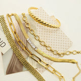 Crystal Snake Chain Bracelet Punk Bangle Hand Accessories