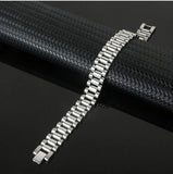 Titanium Steel Strap Bracelet Wristband Men Women Gift