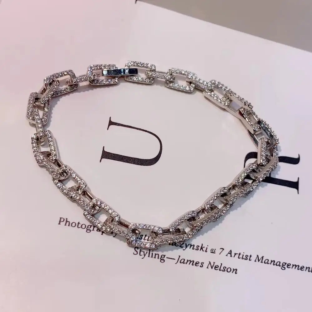 Vintage Link Chain Bracelet with Bohemian Cuff Bracelets