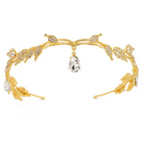 Leaf Crystal Crown Head Hoop Bridal Wedding Hair Jewelry