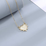 Love Heart 925 Silver Pendant Necklace Women Wedding Gift