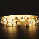 Stainless Steel Magnetic Therapy Bracelet Men's Arthritis Relief