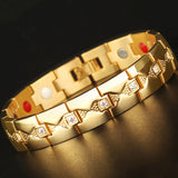 Stainless Steel Magnetic Therapy Bracelet Men's Arthritis Relief