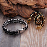 Stainless Steel Bracelet Men 12MM Wide Wrap Jewelry Wristband
