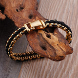 Stainless Steel Bracelet Men 12MM Wide Wrap Jewelry Wristband