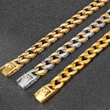 Stainless Steel Bracelet for Men 12MM Wide Hand Chain