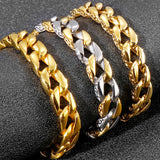 Stainless Steel Bracelet for Men 12MM Wide Hand Chain