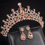 Crystal Stone Crown Headband Women's Moroccan Bridal Hairwear
