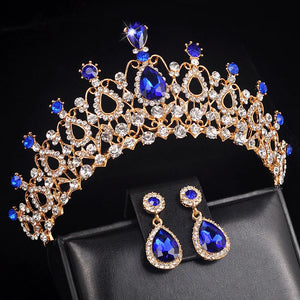 Crystal Stone Crown Headband Women's Moroccan Bridal Hairwear