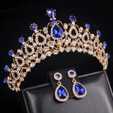Crystal Stone Crown Headband Women's Moroccan Bridal Hairwear