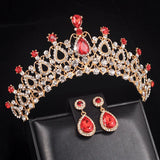 Crystal Stone Crown Headband Women's Moroccan Bridal Hairwear