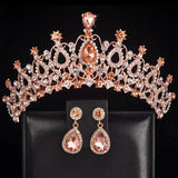 Crystal Stone Crown Headband Women's Moroccan Bridal Hairwear
