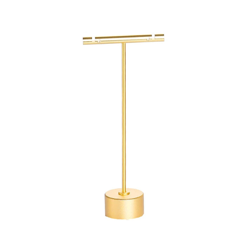 Silver T-Shaped Earring Display Stand Jewelry Holder
