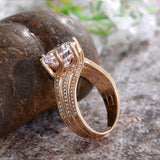 Sparkling CZ Big Rings for Women Men Party Bridal Wedding