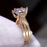 Sparkling CZ Big Rings for Women Men Party Bridal Wedding