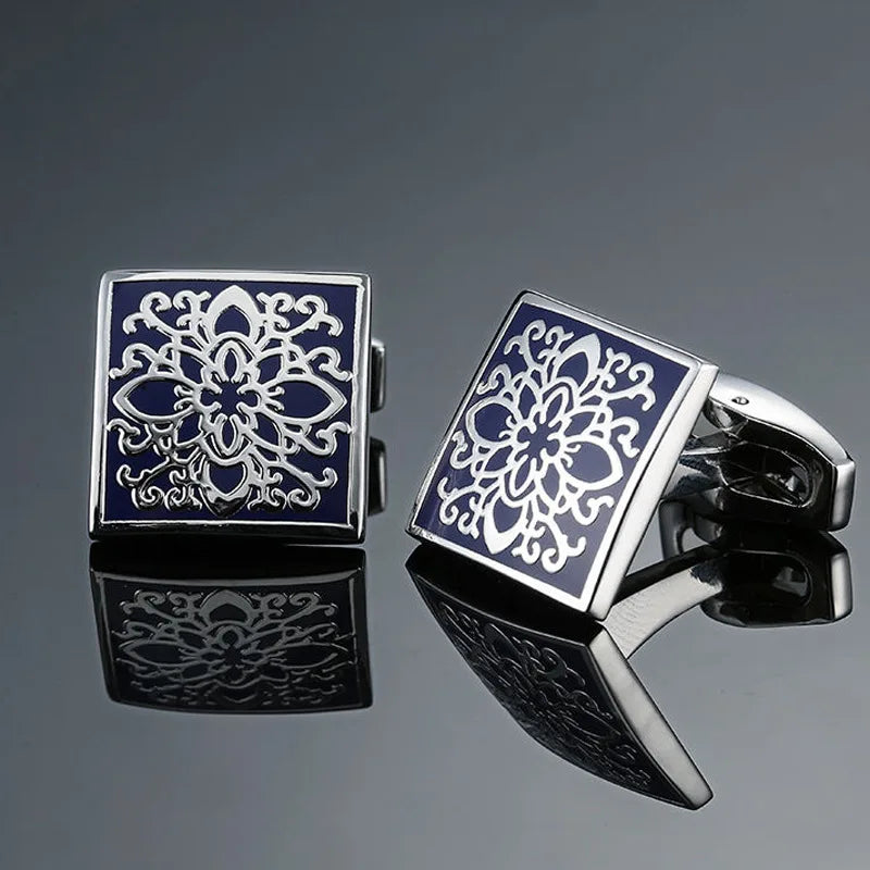 Green Crystal Paisley Men's Cufflinks Vintage Wedding Accessories