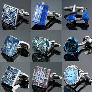 Green Crystal Paisley Men's Cufflinks Vintage Wedding Accessories