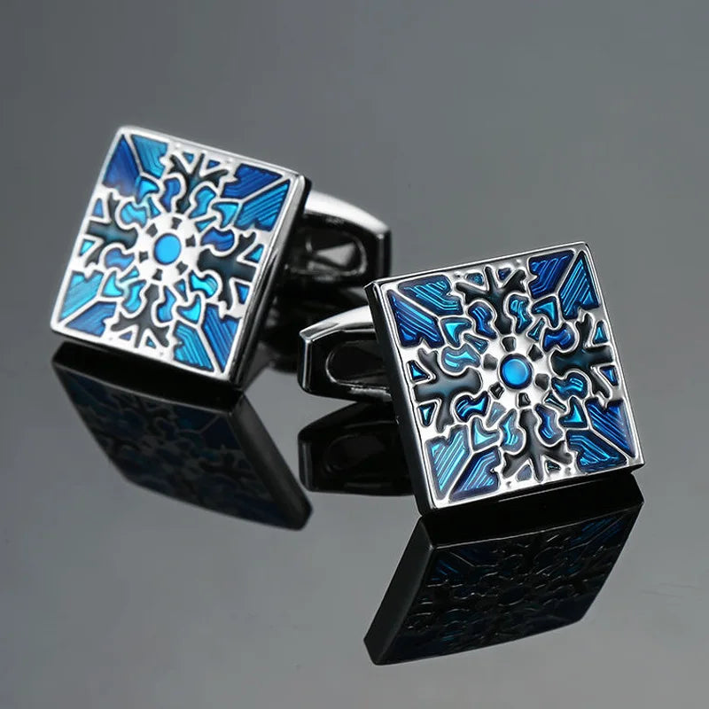 Green Crystal Paisley Men's Cufflinks Vintage Wedding Accessories