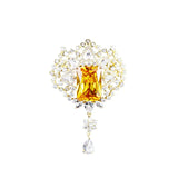Green Zircons Brooch for Women Emeralds Brooches Pins Broach Jewelry