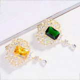 Green Zircons Brooch for Women Emeralds Brooches Pins Broach Jewelry