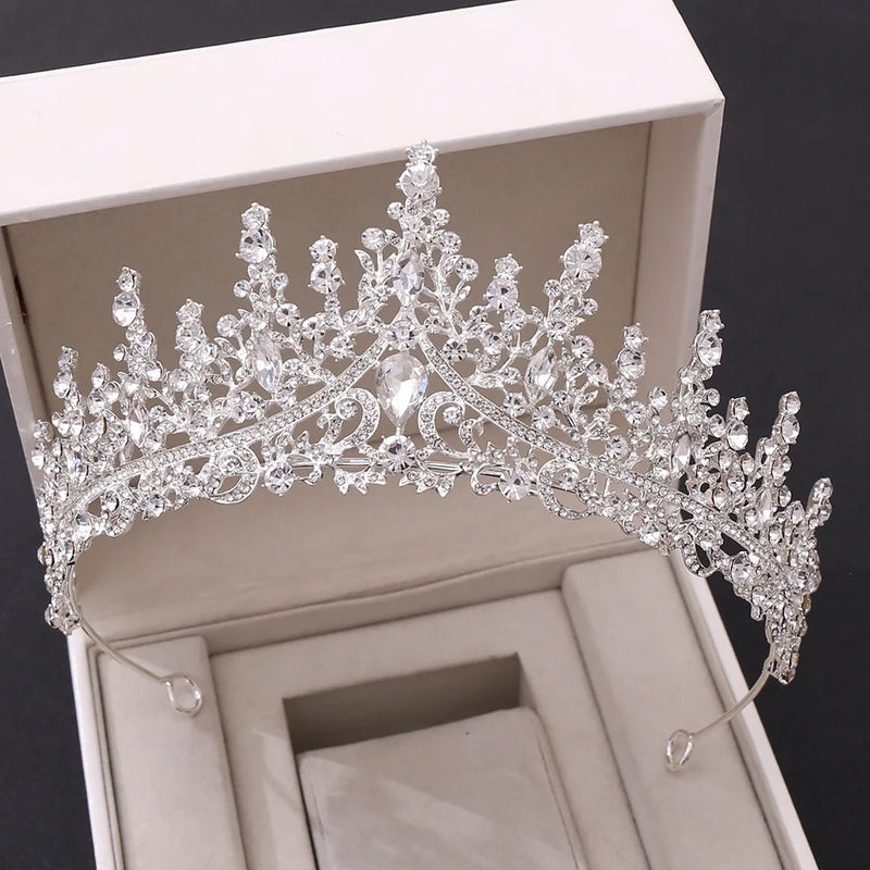 Rhinestone Crown Tiaras Headband Bride Headdress Wedding Hair Jewelry