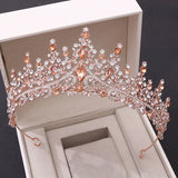 Rhinestone Crown Tiaras Headband Bride Headdress Wedding Hair Jewelry