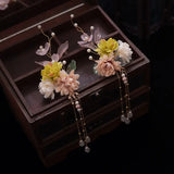 Vintage Flower Hairpin Hanfu Hair Clip for Women