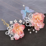 Pearl Butterfly Hair Barrette for Women Girls