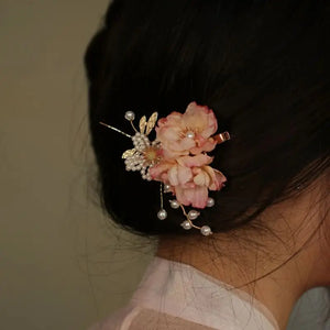 Flower Hairpin Hanfu Hair Accessories for Women Girls