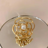 Camellia Crab Hair Pins for Women Party Hair Clips Girls Hair Accessories
