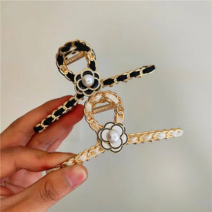 Camellia Crab Hair Pins for Women Party Hair Clips Girls Hair Accessories