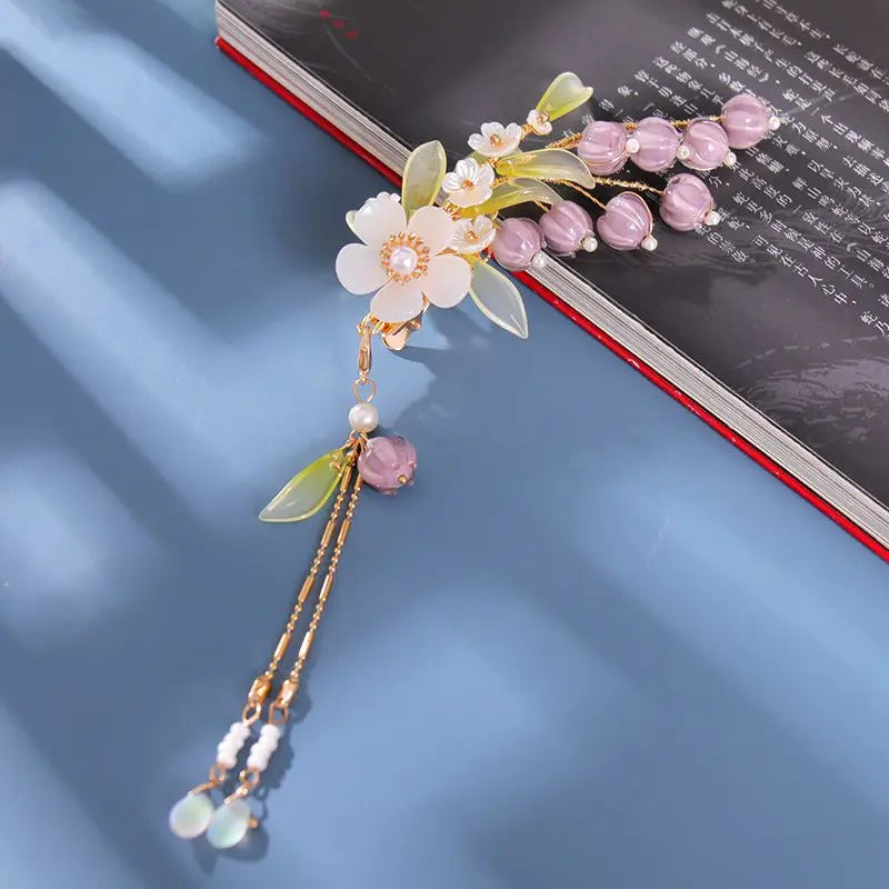 Vintage Flower Hair Clip Hanfu Hair Accessory for Women