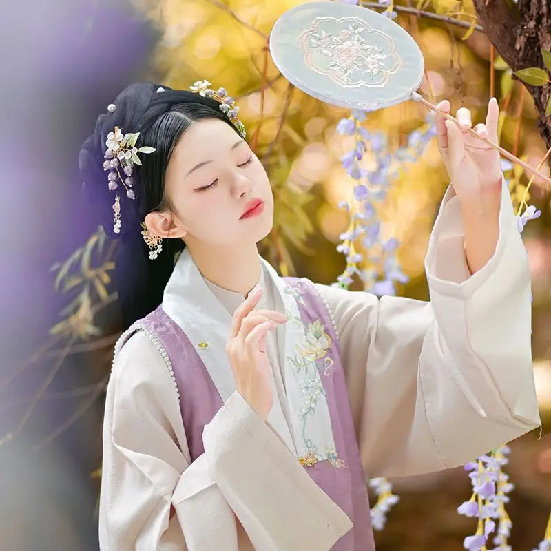 Vintage Flower Hair Clip Hanfu Hair Accessory for Women