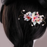 Flower Hair Comb Chinese Hanfu Hairpin