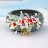 Flower Hair Comb Chinese Hanfu Hairpin