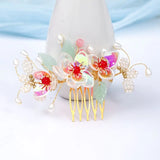 Flower Hair Comb Chinese Hanfu Hairpin