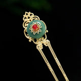 Jade Hanfu Hair Fork U Shape Hairpin