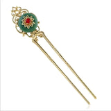 Jade Hanfu Hair Fork U Shape Hairpin